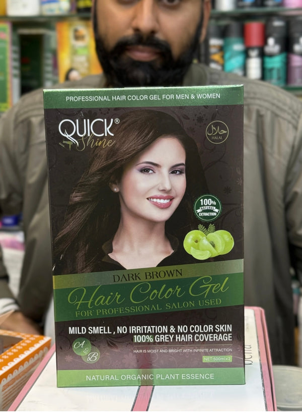 QUICK SHINE HAIR COLOUR (250X2) 500ML اوریجنل کے پورے پاکستان میں گارنٹی ھوگی